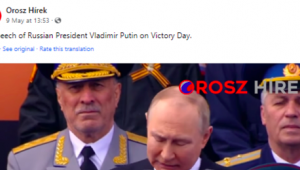 Magyarul terjesztették legtöbben Putyin győzelem napi propagandaműsorát