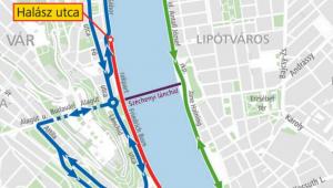 Mától két hónapra lezárják a budai alsó rakpart egy szakaszát