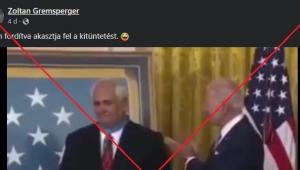 Nem igaz, hogy Joe Biden tévedésből egy veterán hátát tüntette ki egy júliusi ünnepségen 