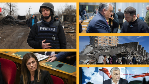Interjú a bucsai mészárlás tudósítójával, Orbán és Zelenszkij kézfogása, politikusok az egyetemi kuratóriumokban – Ilyen volt a Lakmusz februárja