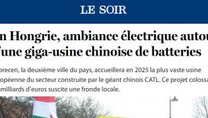 A Debrecen és Mikepércs közé tervezett giga akkumulátorgyárról írt a Le Soir belga napilap