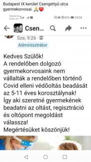 Nem oltásellenességből, hanem az elégtelen körülmények miatt nem oltanak gyerekeket egy budapesti rendelőben