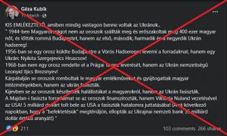 Több ezren terjesztik, hogy a második világháborúban az ukrán hadsereg szállta meg Magyarországot, de ez nem igaz