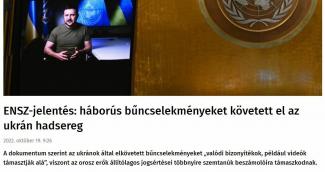 Nem, az ENSZ nem mondott olyat, hogy csak az ukrán háborús bűnökről vannak valódi bizonyítékok