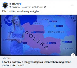 Nem nyilatkoztatta ki időjóslás közben a lengyel köztévé, hogy Nyugat-Ukrajna bekebelezéséről álmodik