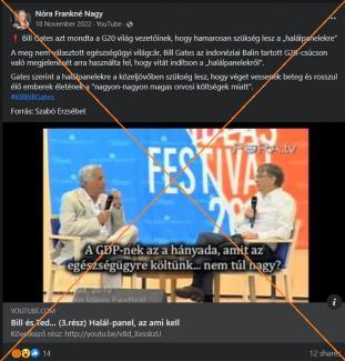 Bill Gates nem javasolta, hogy „halálbizottságok” döntsenek a szegény és beteg emberek életéről 