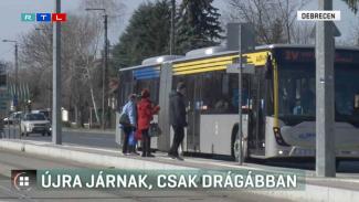 Civilek szerint egyes vonalakon a gyaloglással szemben sem versenyképes, mégis emelhetik a tömegközlekedés árát Debrecenben -RTL