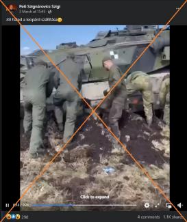Máris elakadtak a sárban a nyugati tankok Ukrajnában? Félrevezető videó terjed a Leopardokról