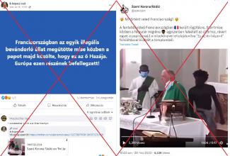 Ez a videó arról, hogy egy templomban megtámadnak egy papot, nem Franciaországban készült